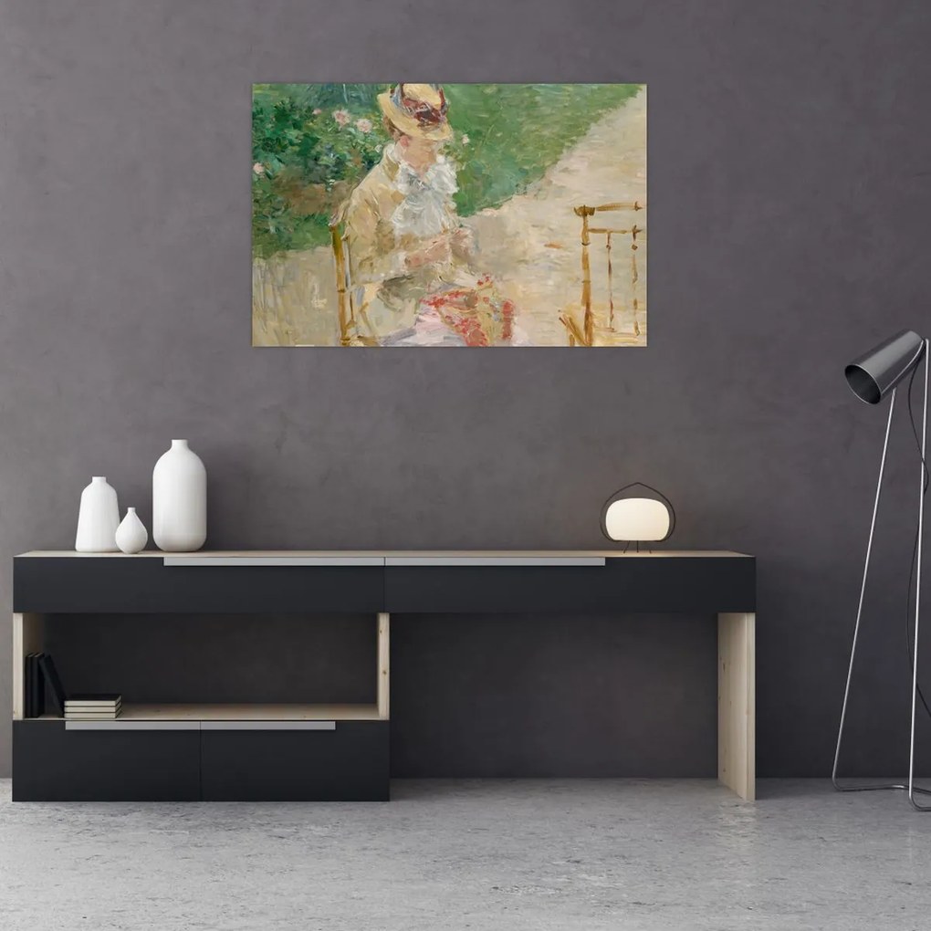 Tablou - Berthe Morisot, Young Woman Knitting, reproducere (90x60 cm)