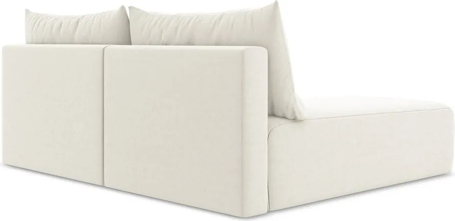 Colțar crem extensibil/cu spațiu de depozitare cu tapițerie din catifea (cu colț pe partea stângă/cu șezlong) Kalena – Makamii