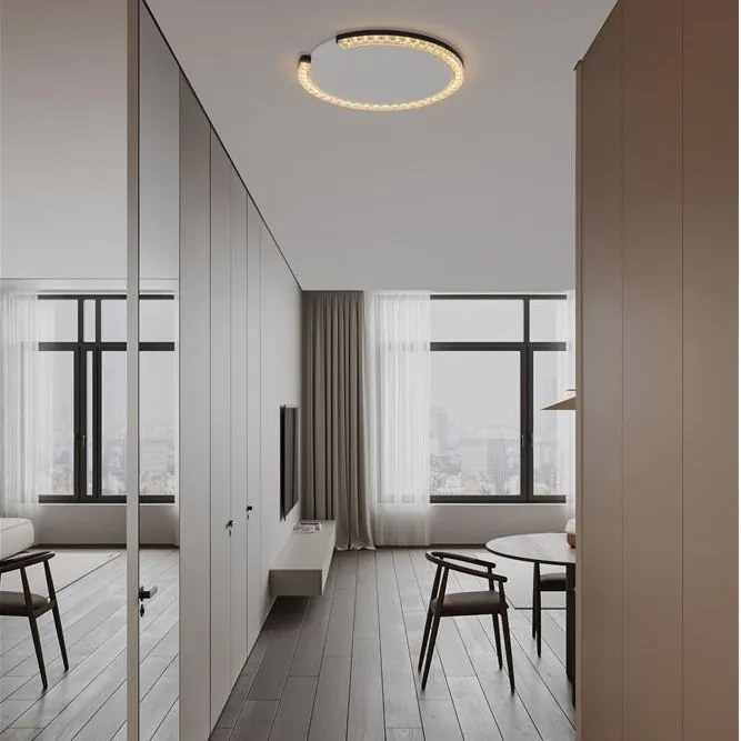 Plafoniera circulara aluminiu negru GREAMY D-46cm