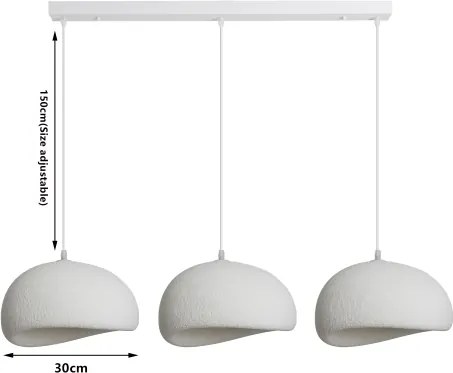 BRILAGI - Lustru pe cablu WABI SABI 3xE27/60W/230V alb
