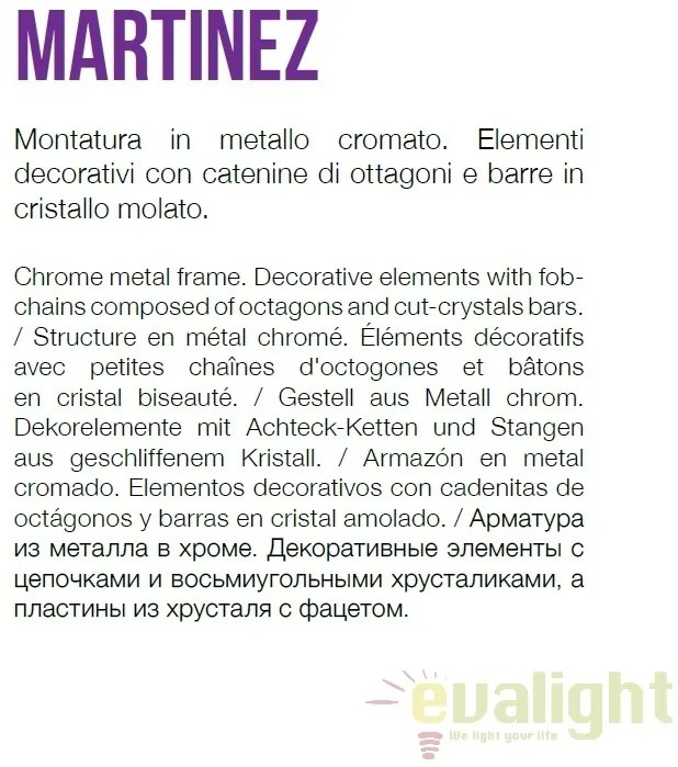 Lustra moderna design elegant MARTINEZ SP8 166360