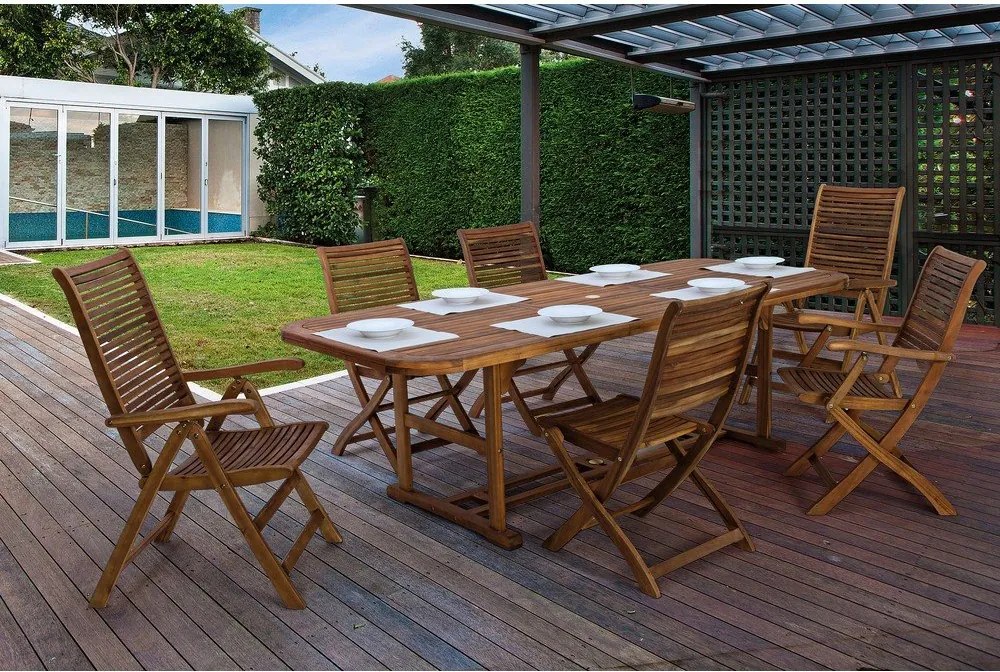 Scaun de grădină în culoare naturală din lemn masiv Noemi – Bizzotto