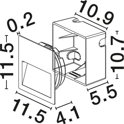 Spot incastrabil exterior IP65, LED CCT Til corten