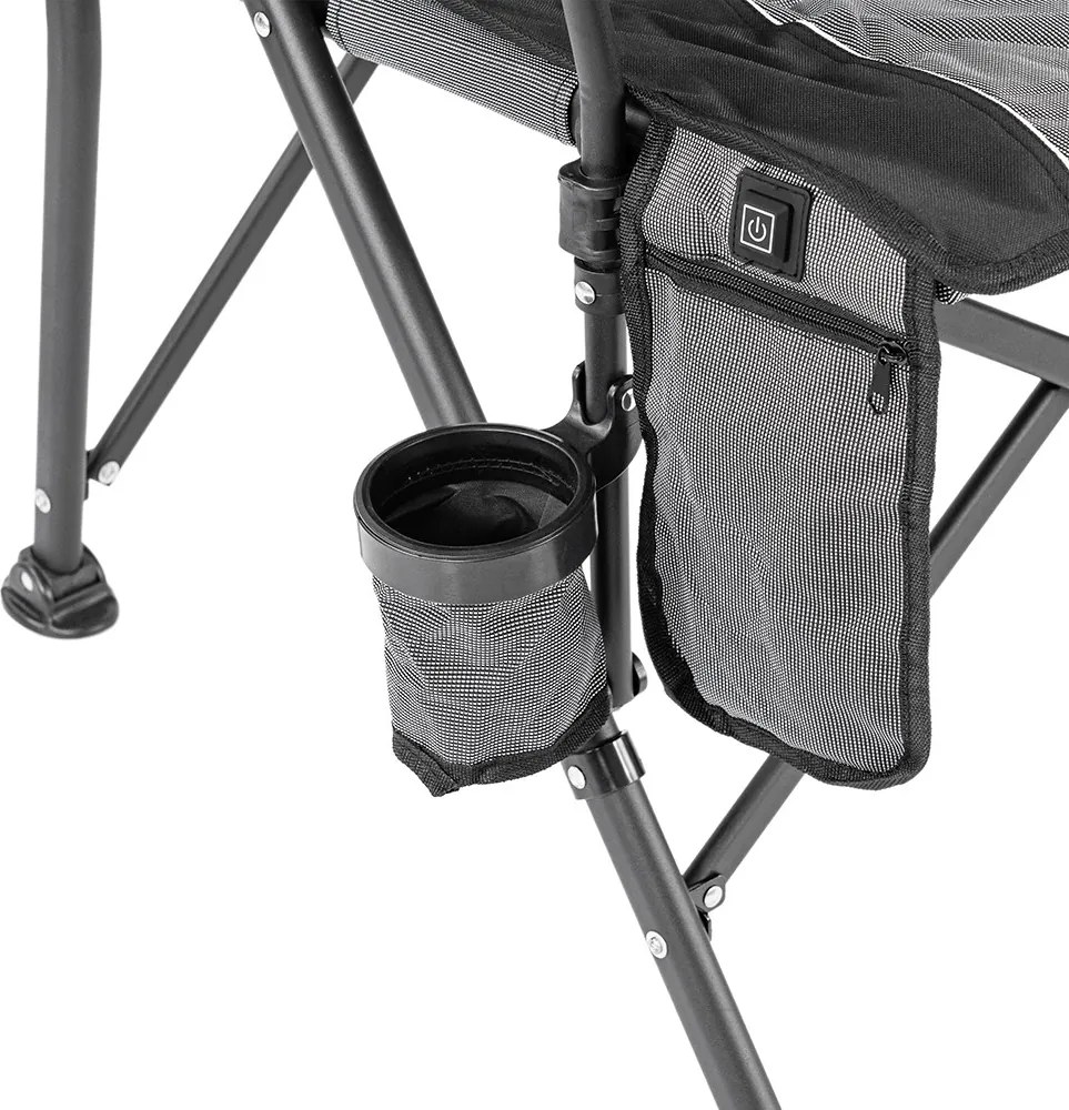 Leziter Premium fotoliu încălzit cu suport pentru pahare gri