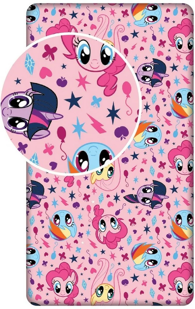 Lenjerie de pat Jerry Fabrics My Little Pony 091, de copii, din bumbac, 90 x 200 cm