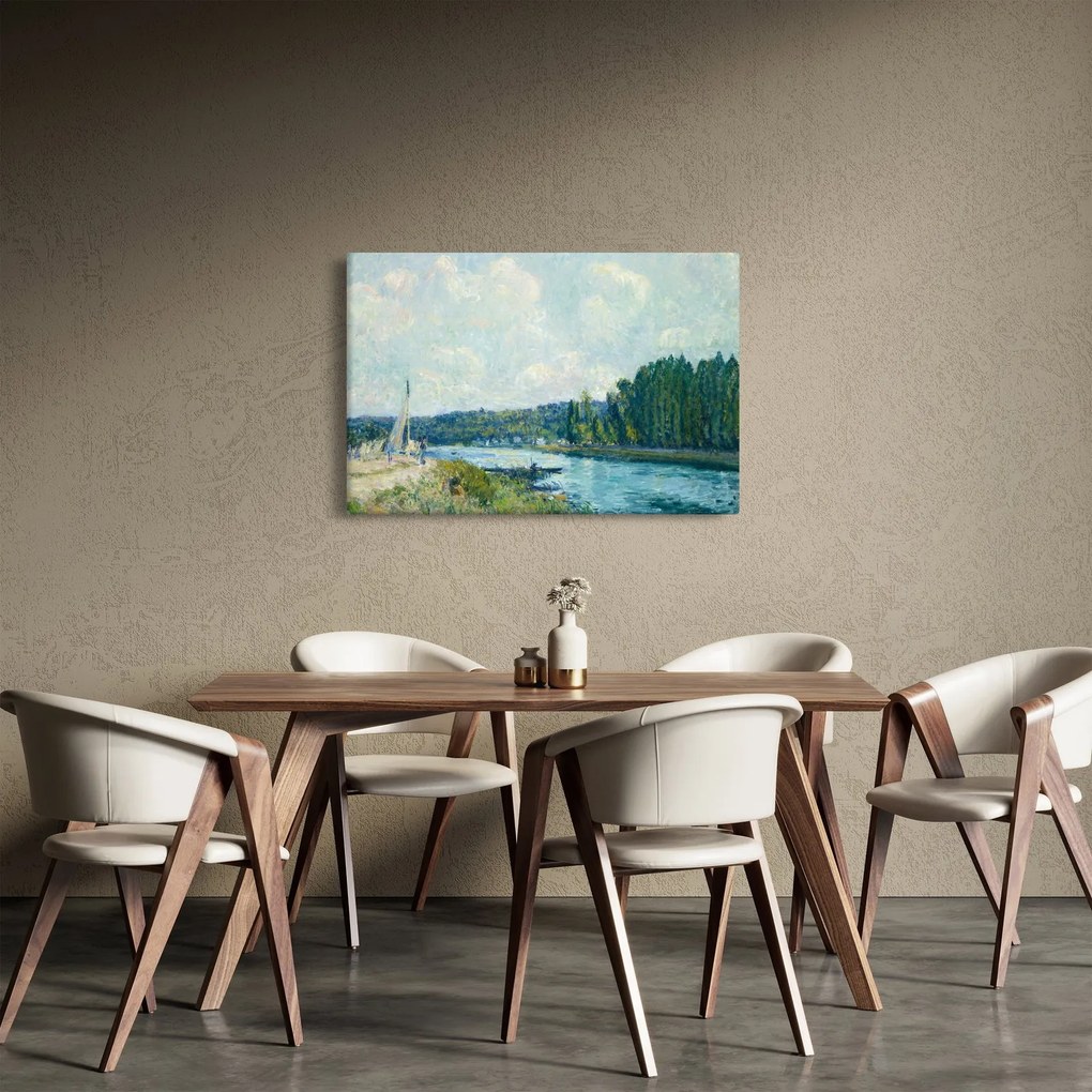 Tablou - Alfred Sisley, The Banks of the Oise, reproducere (90x60 cm)