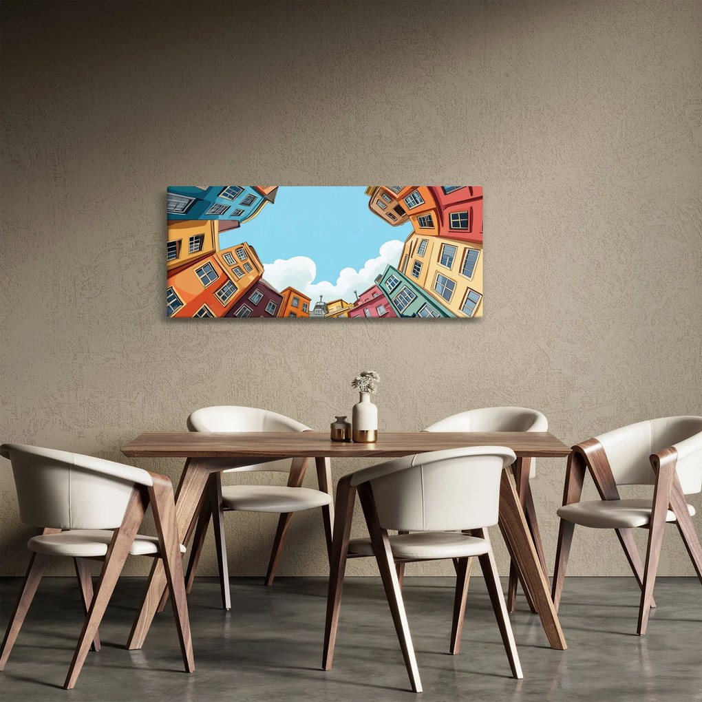 Tablou - Între case (120x50 cm)