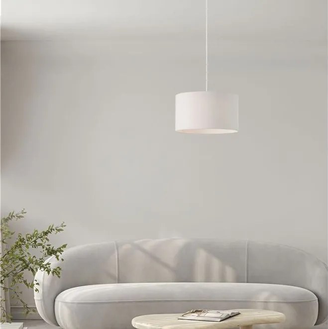 Lustra suspendata cu abajur alb SYRIN