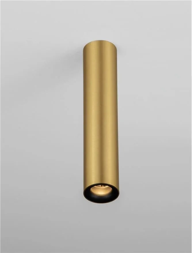 Spot aplicat LED design tehnic LUISA auriu mat, H-20cm