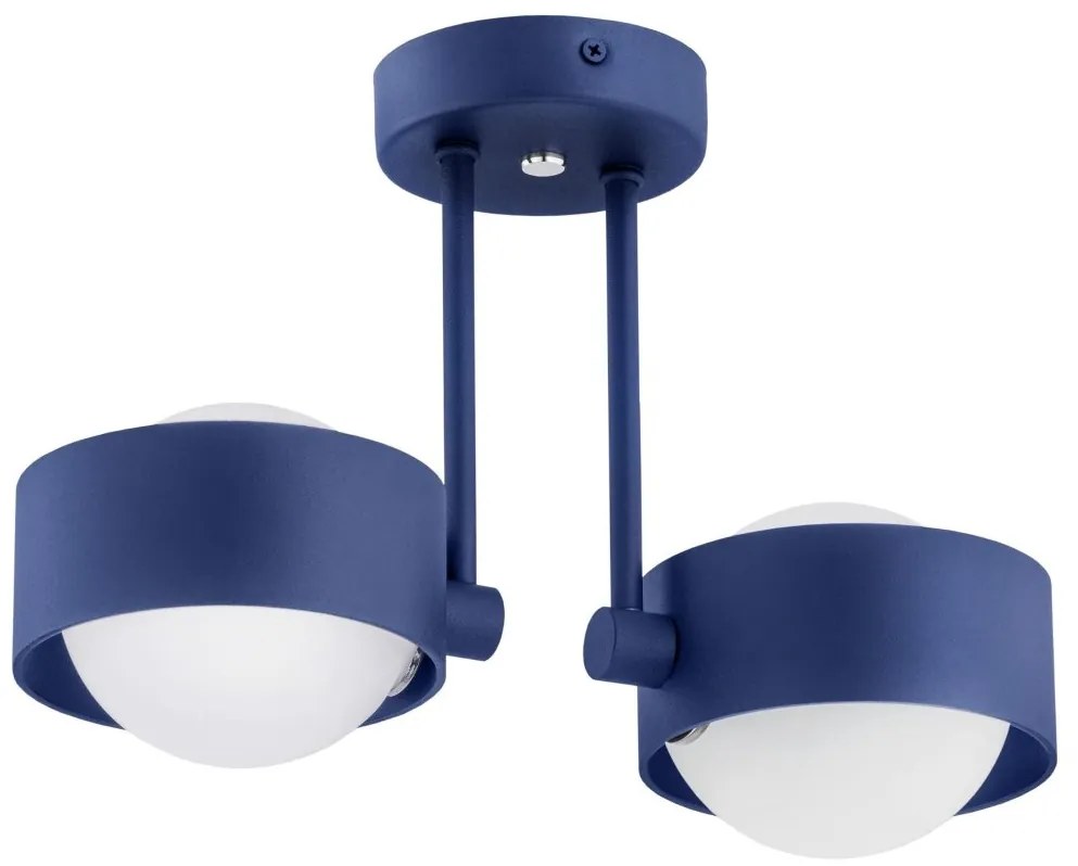 Plafoniera cu 2 spoturi design minimalist Massimo plus albastru