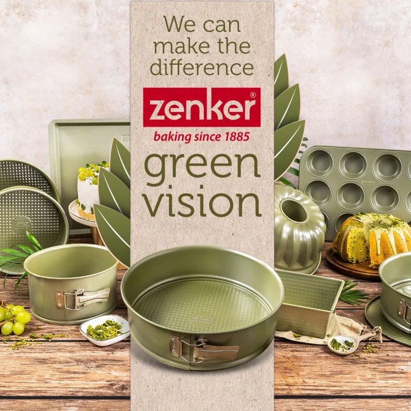 Forma de copt Zenker 7454, Dreptunghiulara, 30 cm, Acoperire ILAG Maximizing Green, Verde