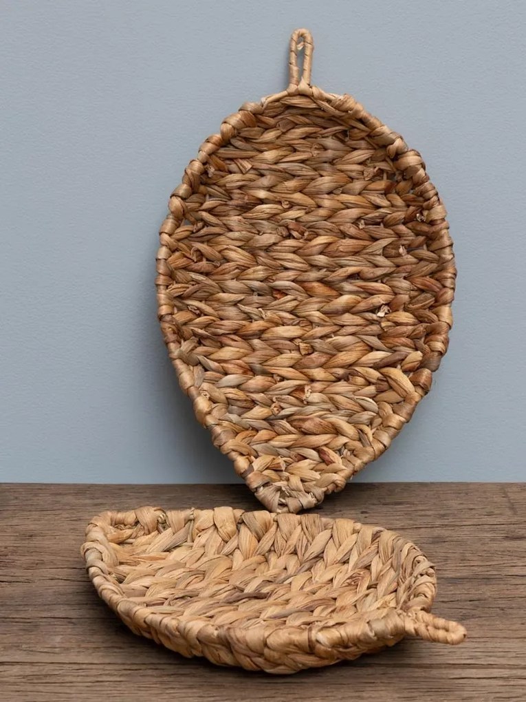 Set 2 cosuri decorative, in forma de fruza, din zambila de apa, Leaf