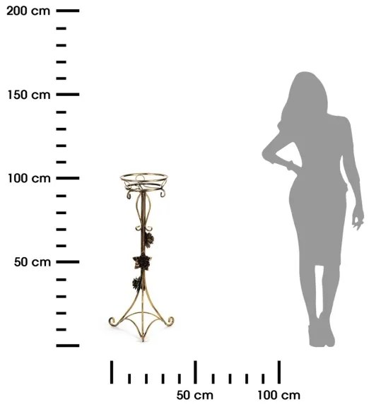 Suport de flori 95x38 cm auriu