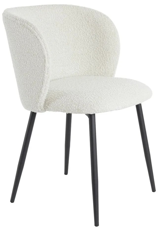 Scaun de sufragerie alb tapițat Elyna – Light &amp; Living