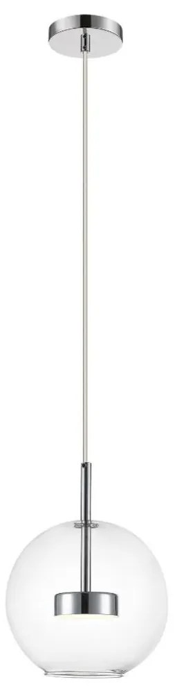 Pendul, Lustra LED suspendata moderna Enceladus crom
