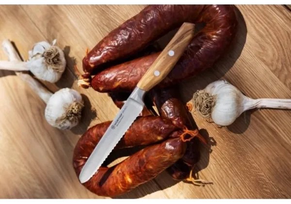 Wüsthof AMICI cuțit pâine 14 cm, mâner lemn de măslin