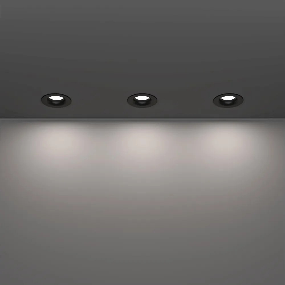 Eglo 902274 - Set 3x spoturi LED încastrate pentru baie SALABATE, 4,9 W, 230 V, Ø 8,8 cm, IP65, negru