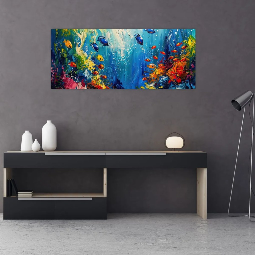 Tablou - Pictura lumii subacvatice (120x50 cm)