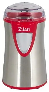 Rasnita cafea electrica, Zilan ZLN-8012,Argintiu /Rosu 150 W, inox, cutite macinare otel inoxidabil