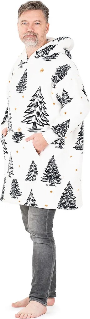 Hanorac din micropluș 4Home Frosted Trees, uni L - pentru bărbați