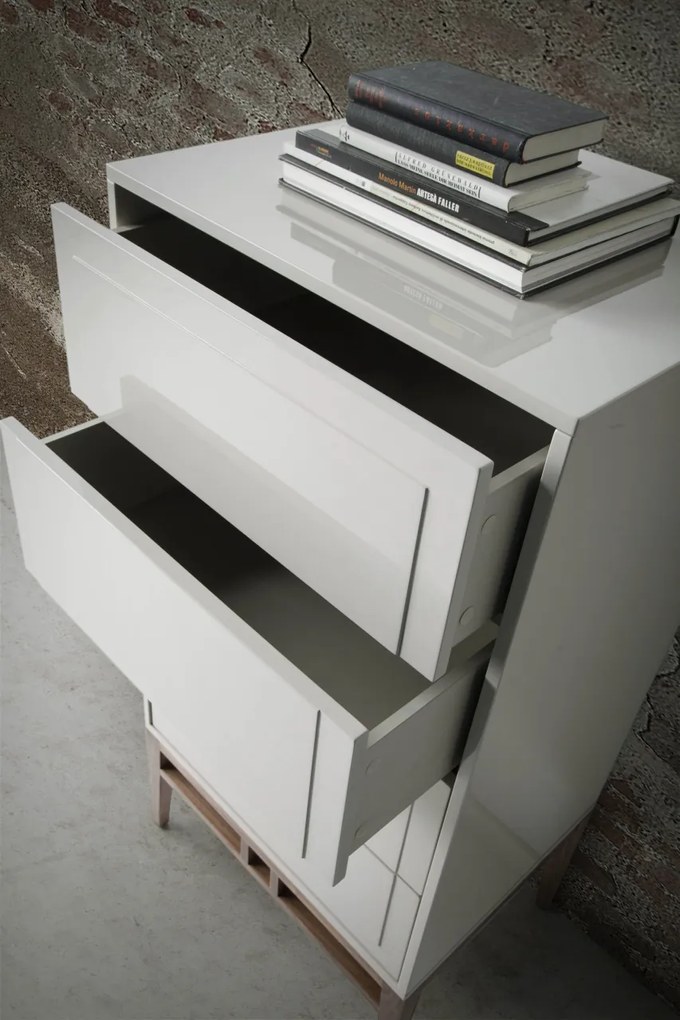 Dulapior elegant cu 4 sertare, design modern Platin AC-CP1709-A