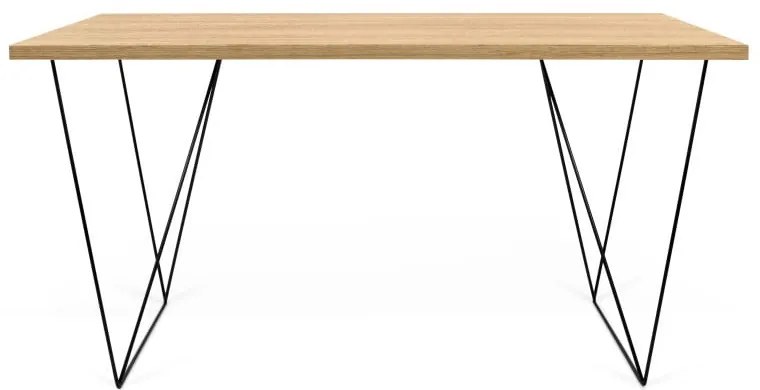 Birou TemaHome Flow, 140 x 75 cm, cu aspect de lemn