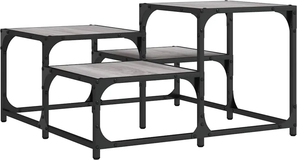 vidaXL Măsuță de cafea, gri sonoma, 68x68x40 cm, lemn prelucrat