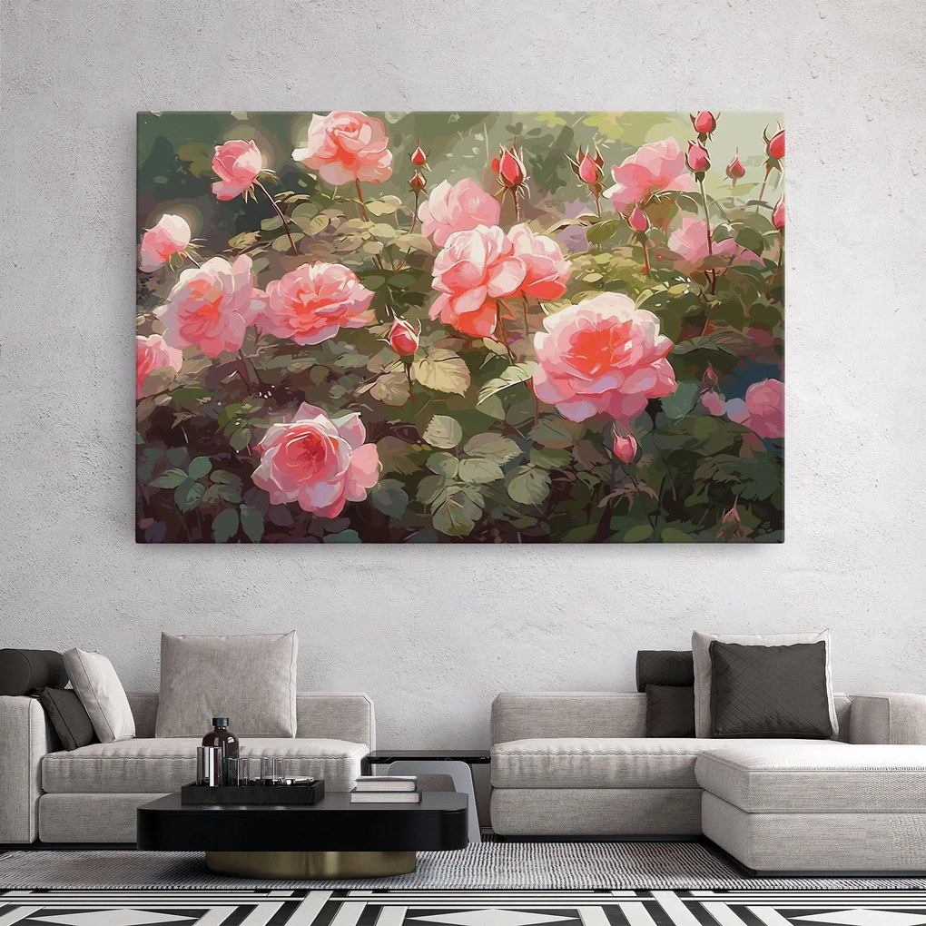 Tablou Canvas, 80x120cm, Dormitor si Living, Flori, Trandafiri, Wild Roses