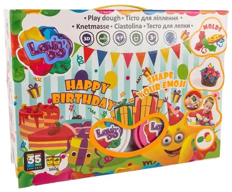 1 x HAPPY BIRTHDAY -  plastilina, accesorii si jucarie pentru modelaj