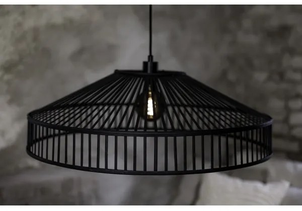 Lustră pe cablu Markslöjd 108782 TAPA 1xE27/40W/230V negru/bambus