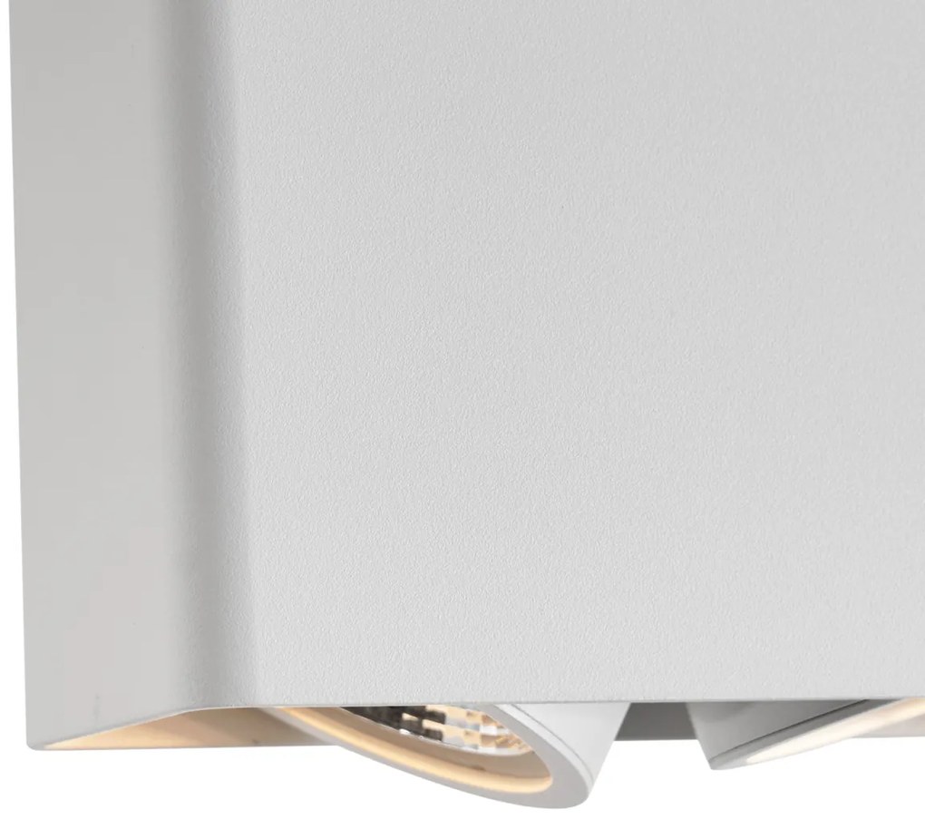 Spot de design alb, montat la suprafață, GU10 70mm, cu 2 lumini, rotativ și înclinabil - Vox
