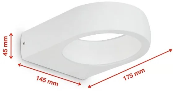 Telefunken 320206TF - Aplica LED de exterior/7,5W/230V IP44 albă