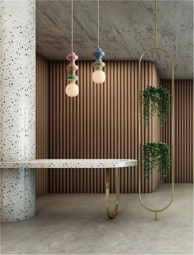 Pendul ceramic design modern CHIC verde/ albastru