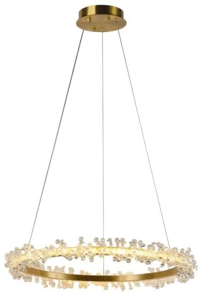 Lustră LED dimabilă pe cablu LED/40W/230V 3000-6500K auriu + telecomandă