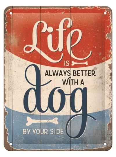 Placă decorativă de perete Postershop Life Is Better With a Dog
