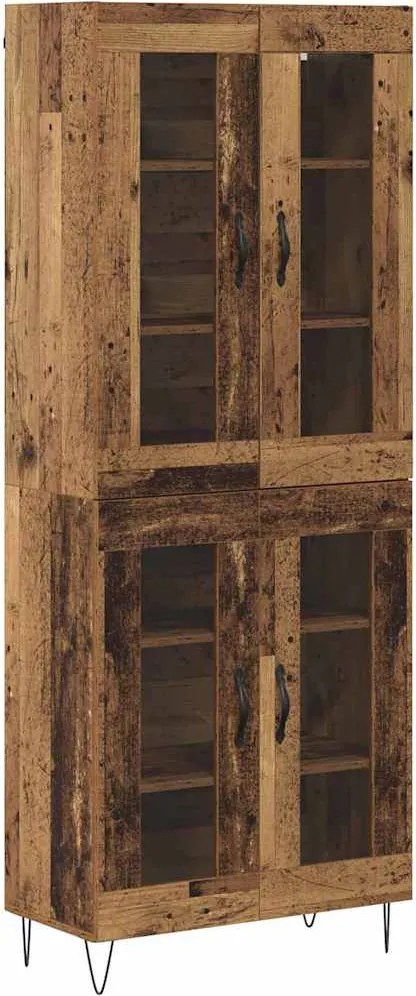 vidaXL Bufet Lemn Vechi 69,5 x 34 x 180 cm Lemn compozit