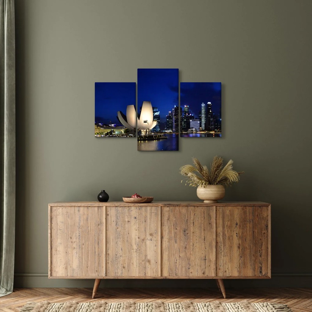 Tablou Singapore nocturn (90x60 cm)