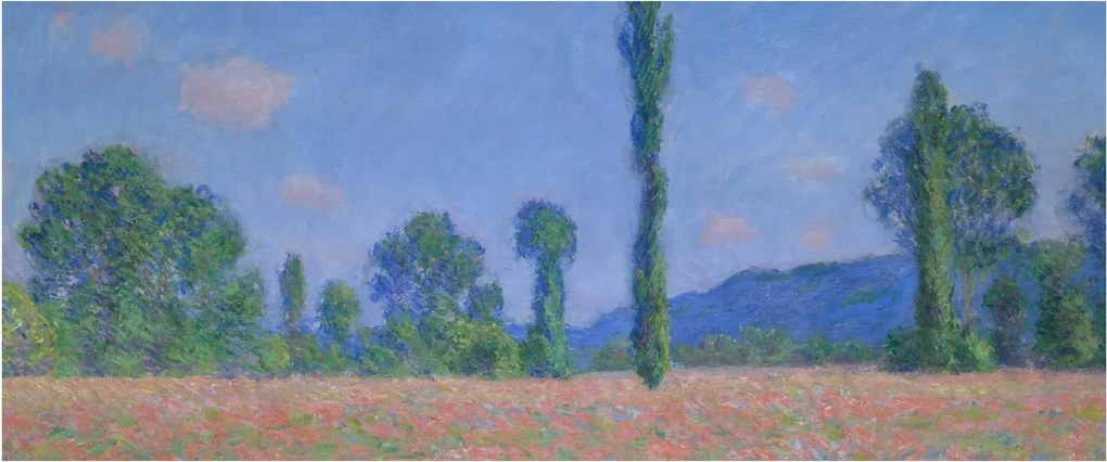 Tablou - Claude Monet, Poppy Field (Giverny), reproducere (120x50 cm)