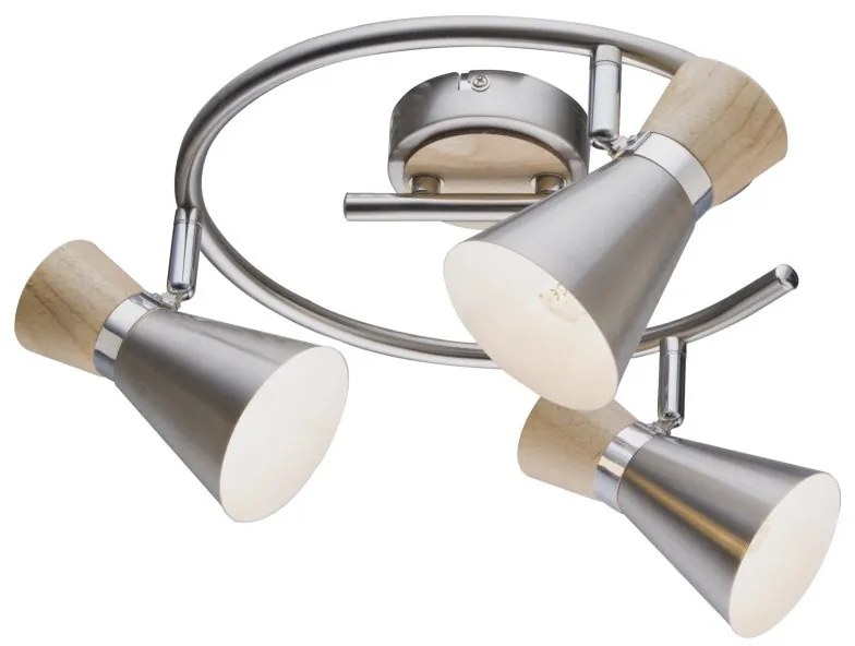 Plafoniera cu 3 spoturi design modern Aeron nichel