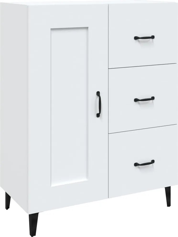 vidaXL Dulap, alb, 69,5x34x90 cm, lemn compozit