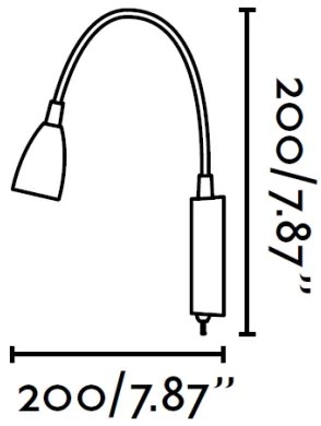 FARO 40994 - Corp de iluminat perete LOKE LED/3W/230V