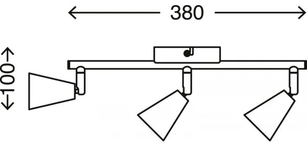 Spot LED Briloner 2849-037 GOLD BASIC 3xGU10/5W/230V