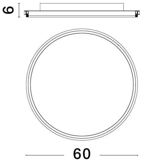 Lustra/Plafoniera LED design modern WILLOW White 60cm