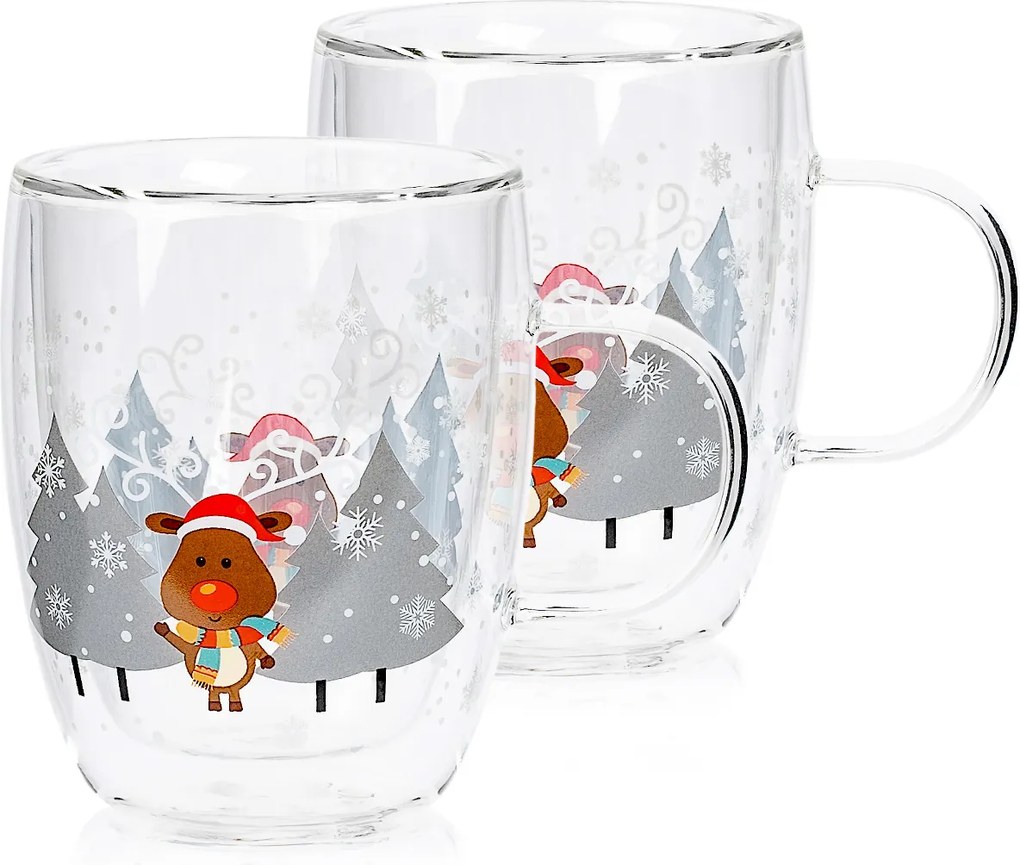 Pahare termo 4Home Mug Reindeer Hot&Cool 270 ml, 2 buc.