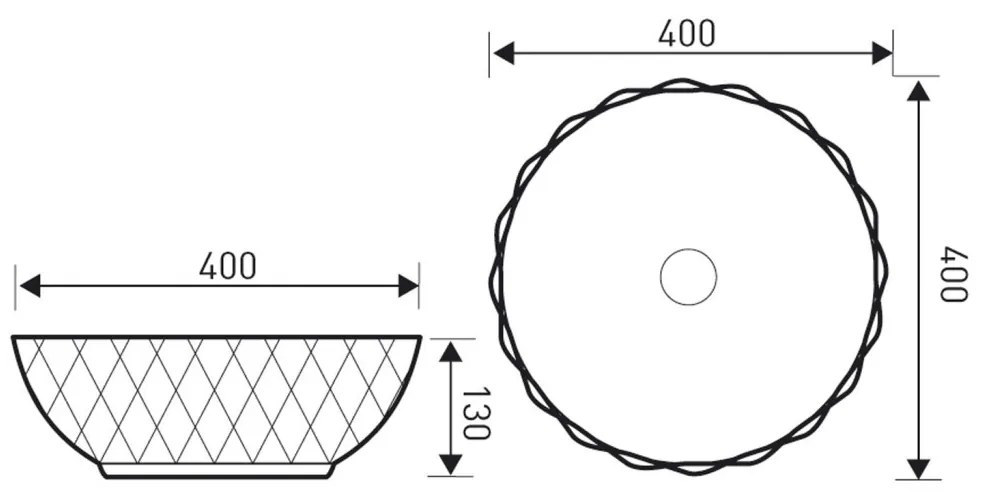 KR-33 chiuvetă cu design ceramic