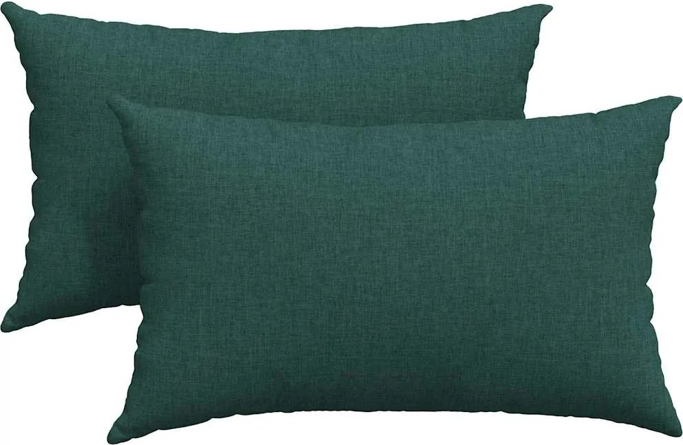 vidaXL Perne pentru canapea 2 pcs Verde închis 50 x 30 cm țesătură