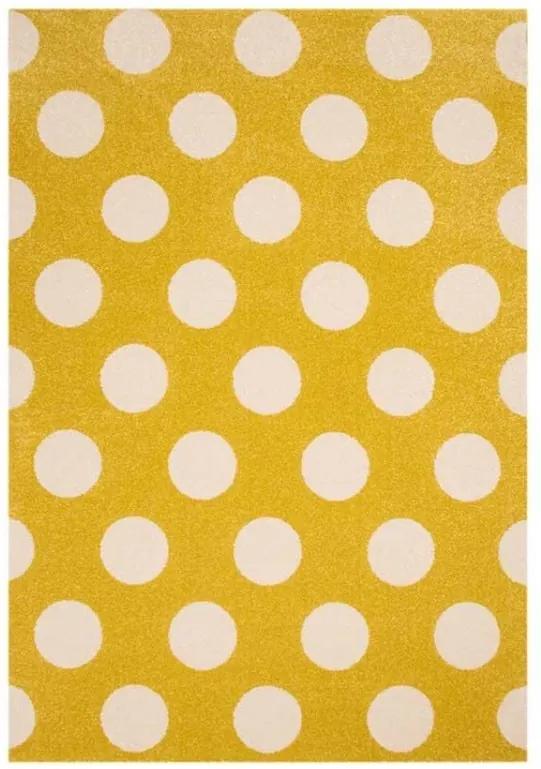 Covor galben pentru copii 170x120 cm Dots Yellow Zala Living