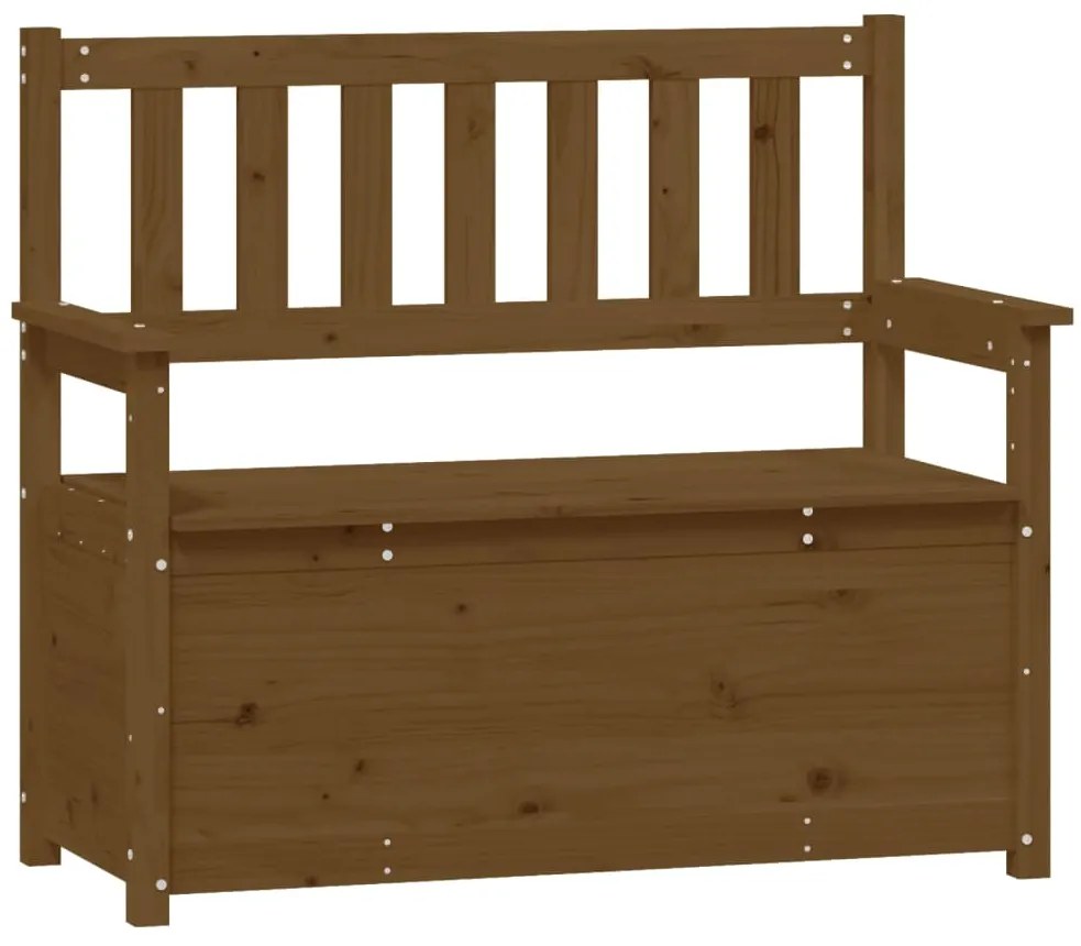 vidaXL Bancă, maro miere, 112,5x51,5x96,5 cm, lemn masiv de pin