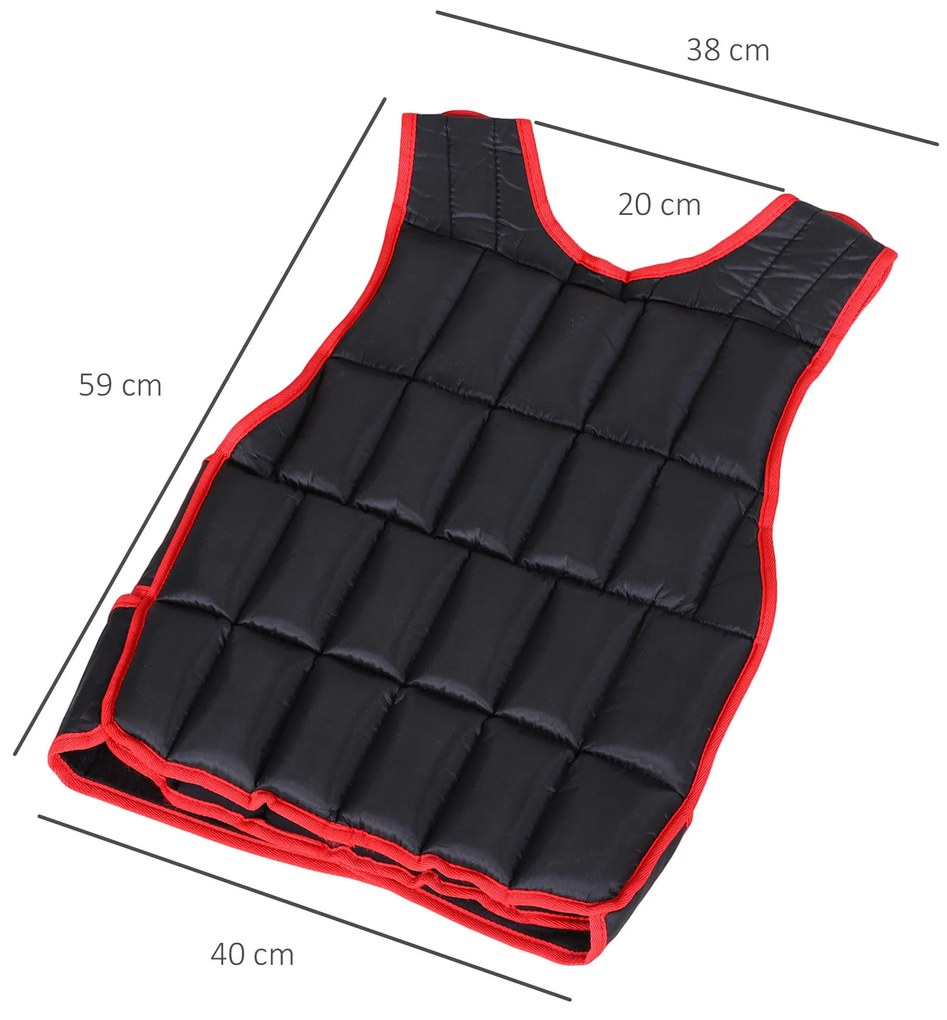 HOMCOM vesta ponderata 20 kg, 38 greutati, 40x59cm | Aosom Romania