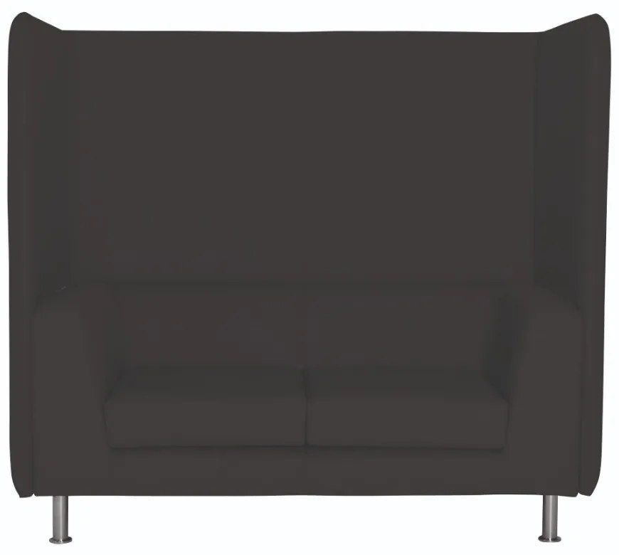 Canapea Notre Dame Lounge 102, două locuri, negru/argintiu